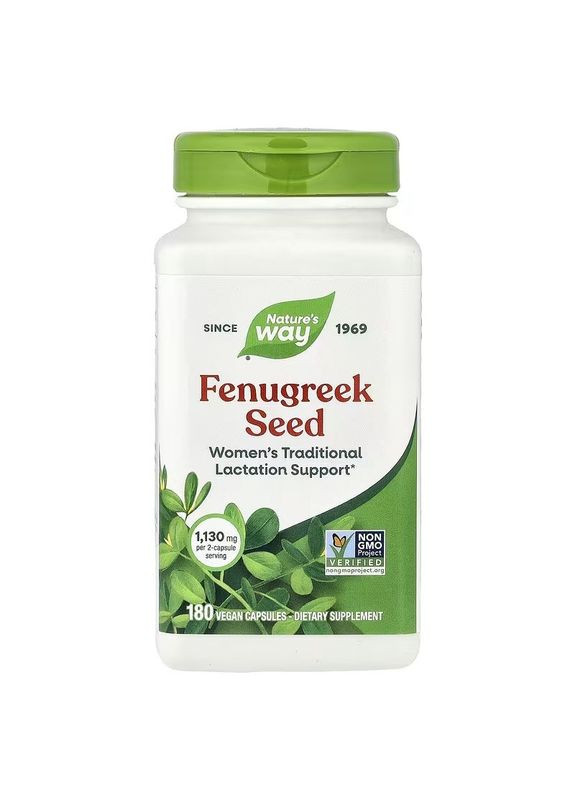 Пажитник, Fenugreek Seed,, 610 мг, 180 капсул Nature's Way (326054779)