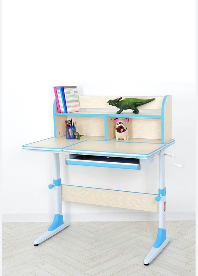 Парта с надстройкой и полкой высота регулируется Bambi (303056547)