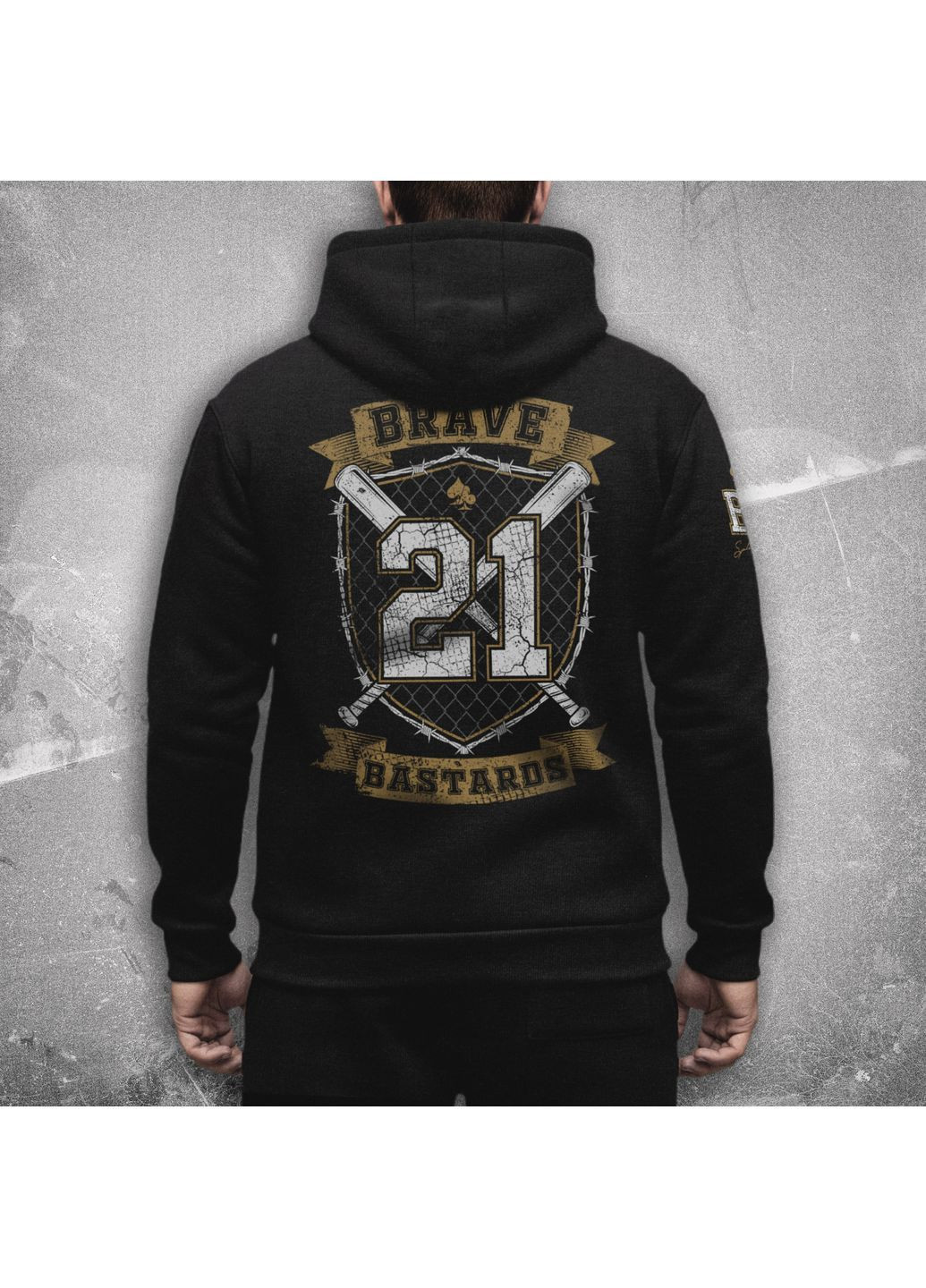 Худи мужское утепленное BRAVE BASTARDS 21 No Brand (367838252)