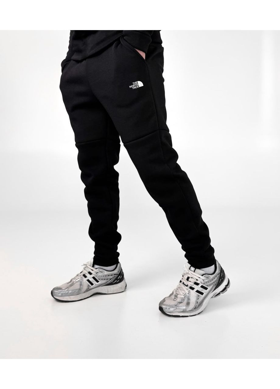 Зимний спортивный костюм с начесом черный худые + черные брюки Vakko (365716599)