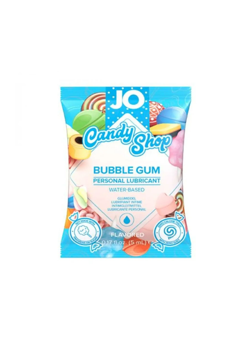 Съедобный лубрикант со вкусом жвачки H2O - Candy Shop - Bubblegum, 5 мл. System JO (289134967)