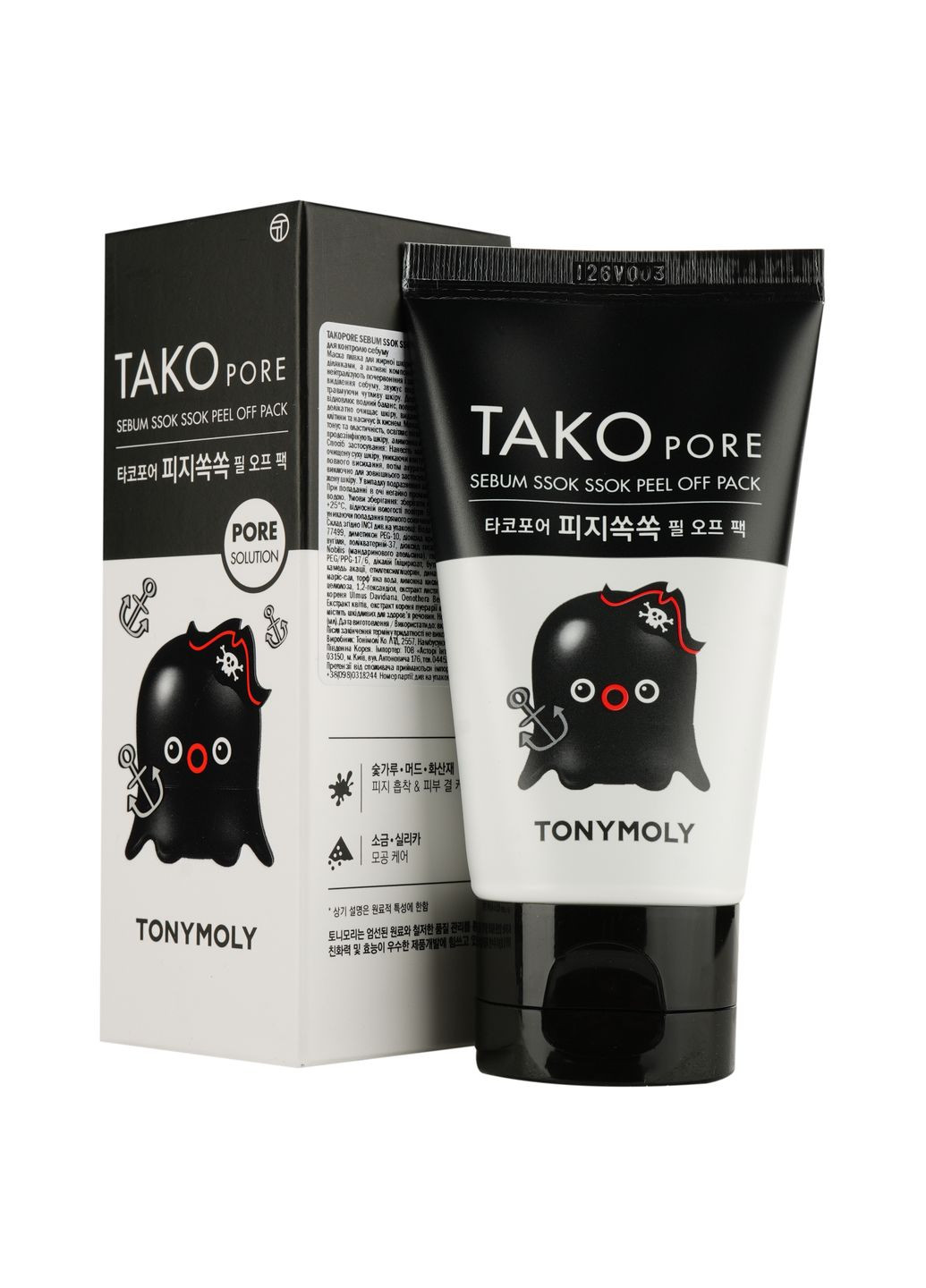 Маска-пленка для контроля себума Tako Pore Sebum 60 мл Tony Moly 8806194035901 (328447087)