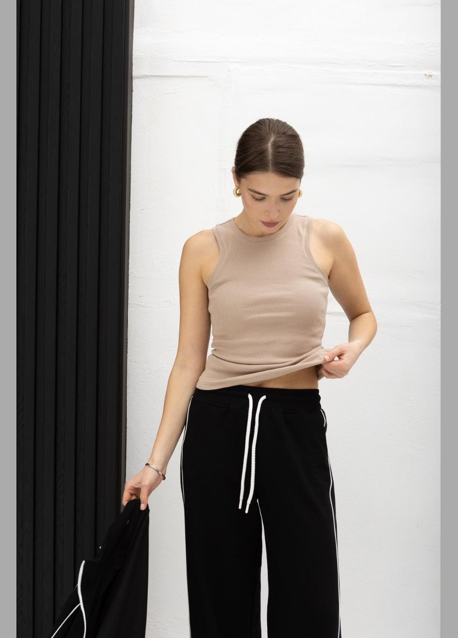 Майка американка в рубчик жіноча No Brand — 347727406