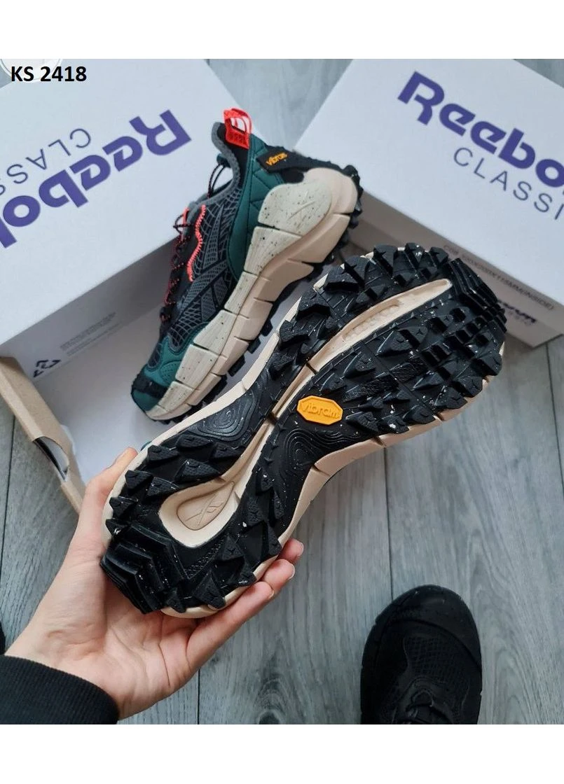 Комбіновані кросівки чоловічі reebok zig kinetica 2.5 edge turquoise рібок зіг едж демісезон No Brand