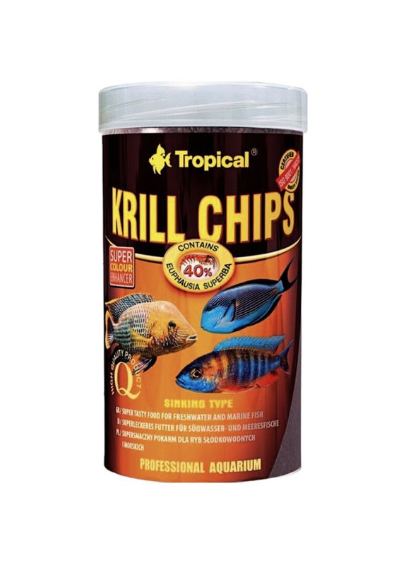 Krill Chips корм для акваріумних риб у чипсах 250 мл / 125 г Tropical (276973453)