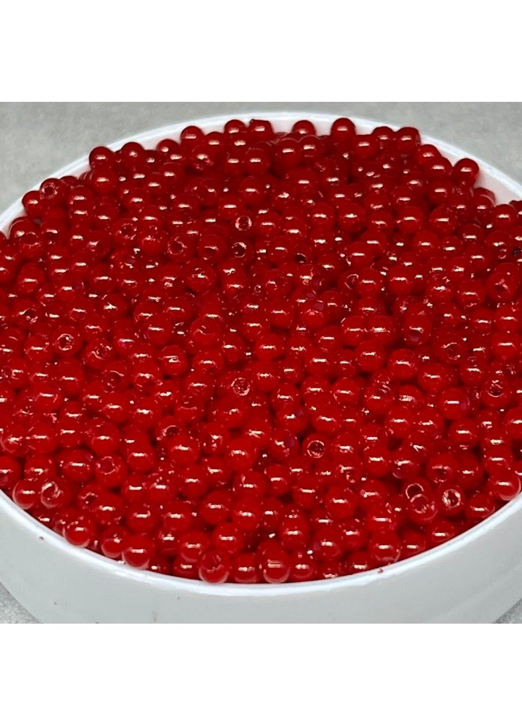 Намистини - жемчуг D 3 мм, колір- червоний, упаковка ≈9-10 грам No Brand (314963482)