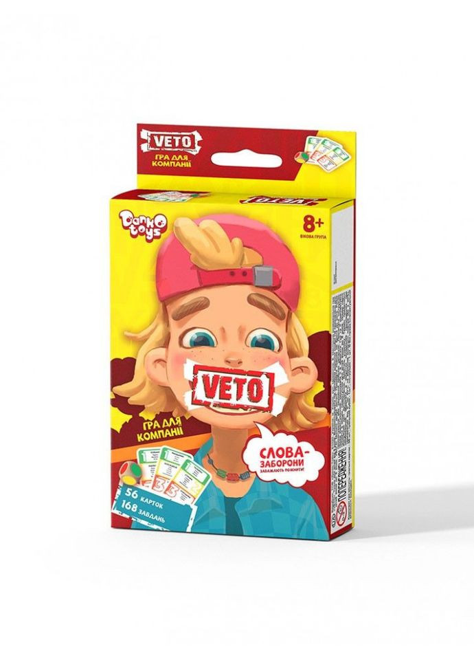 Настольная развлекательная игра "VETO" VETO-02-01U на Украинском Danko Toys (306435656)