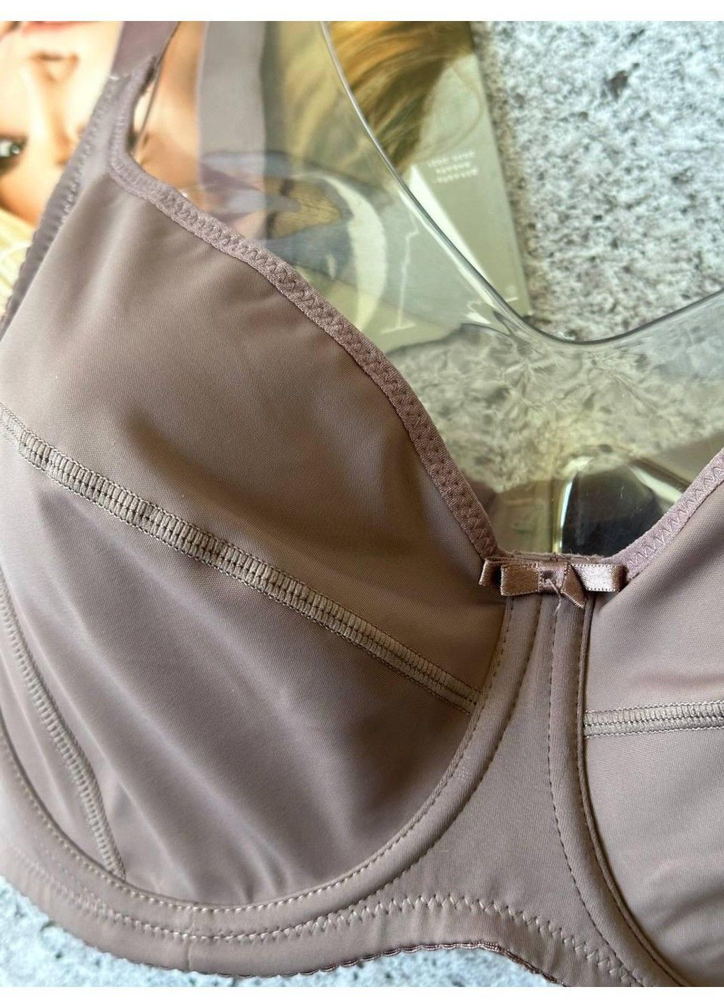 Сливовий бюстгальтер без поролону мокко ORIETTA AVEC