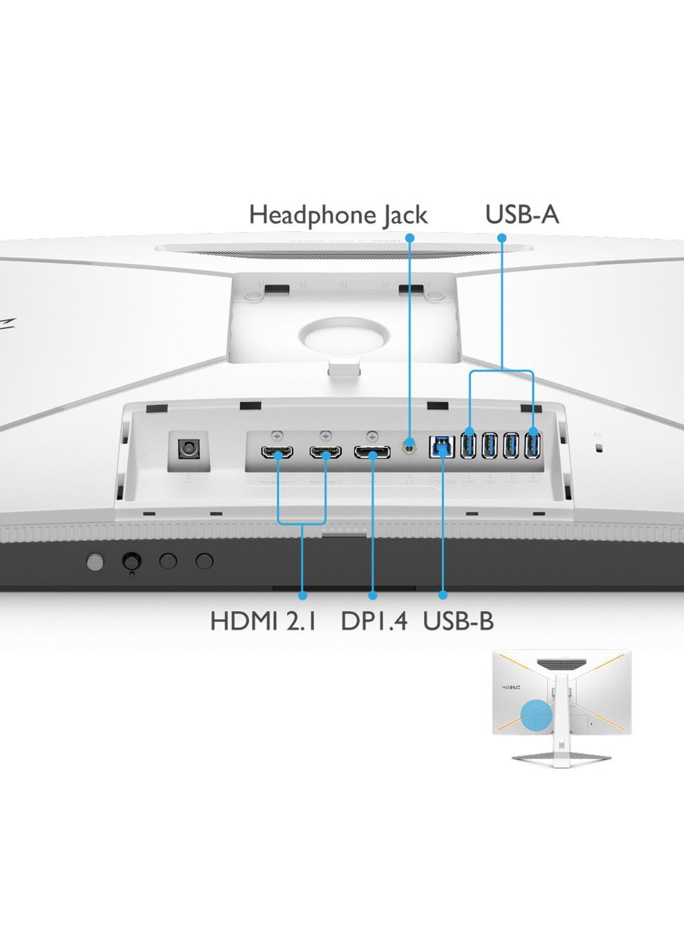 TFT 27" EX2710U, 4K UHD, IPS, 144Hz, 1 мс, 2хHDMI, DP, USBhub, HAS, колонки, білий BenQ (314747721)