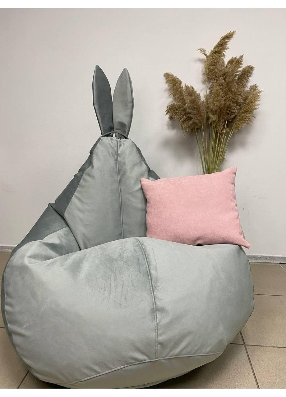 Крісло-мішок Зайчик Груша, MEGA XXXL - 160х120 Оксфорд 600D.PU.WR 111 SkyPuff (361257419)