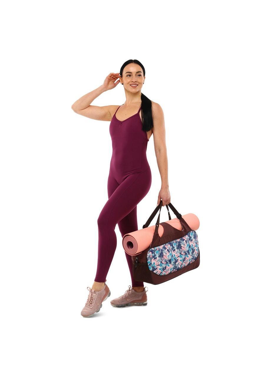 Сумка для йоги Yoga bag KINDFOLK (розмір 19х50х33см, поліестер, бавовна, рожевий-блакитний) (FI-8366-2) SP-Sport (361436573)