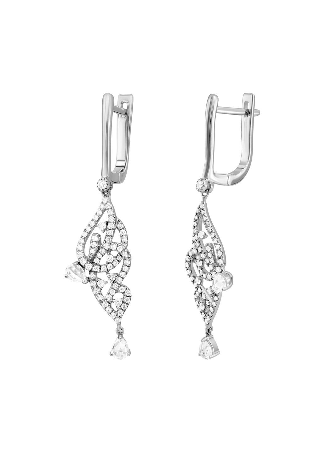 Серьги с бриллиантами в белом золоте 1С441-0252 Zarina (334875821)