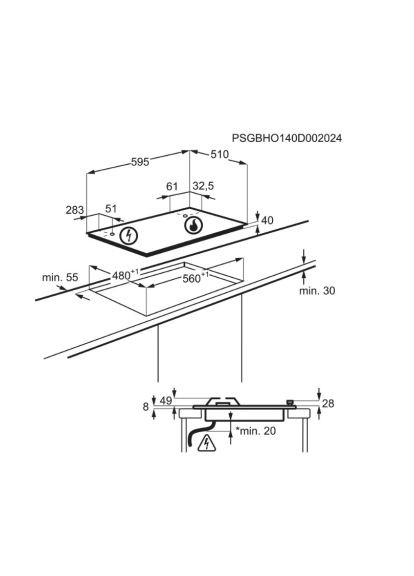 Варочна поверхня Electrolux KGS6436RK (366701365)