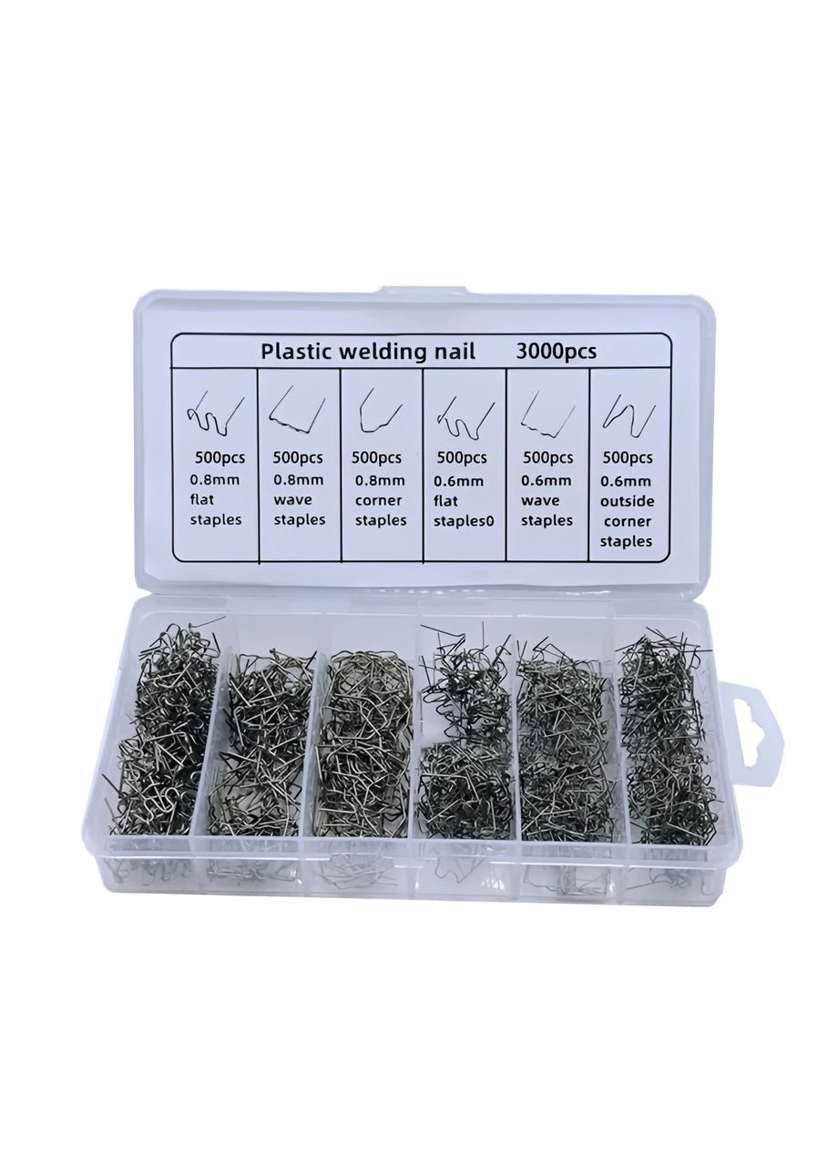 Набір скоб Stapless для гарячого степлера 3000 шт 6 різновидів по 500 шт No Brand (326065998)