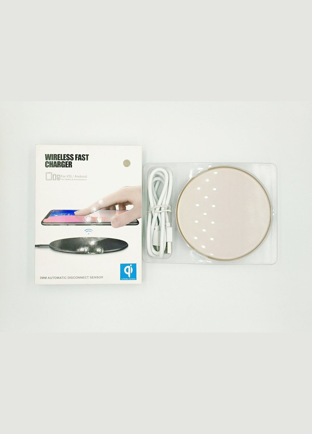 Безпровідний зарядний пристрій LFX-01 / Швидка зарядка 5-9 вольт / 10 Ват / 1.67-2 Ампера / Золотий Fantasy (335257187)