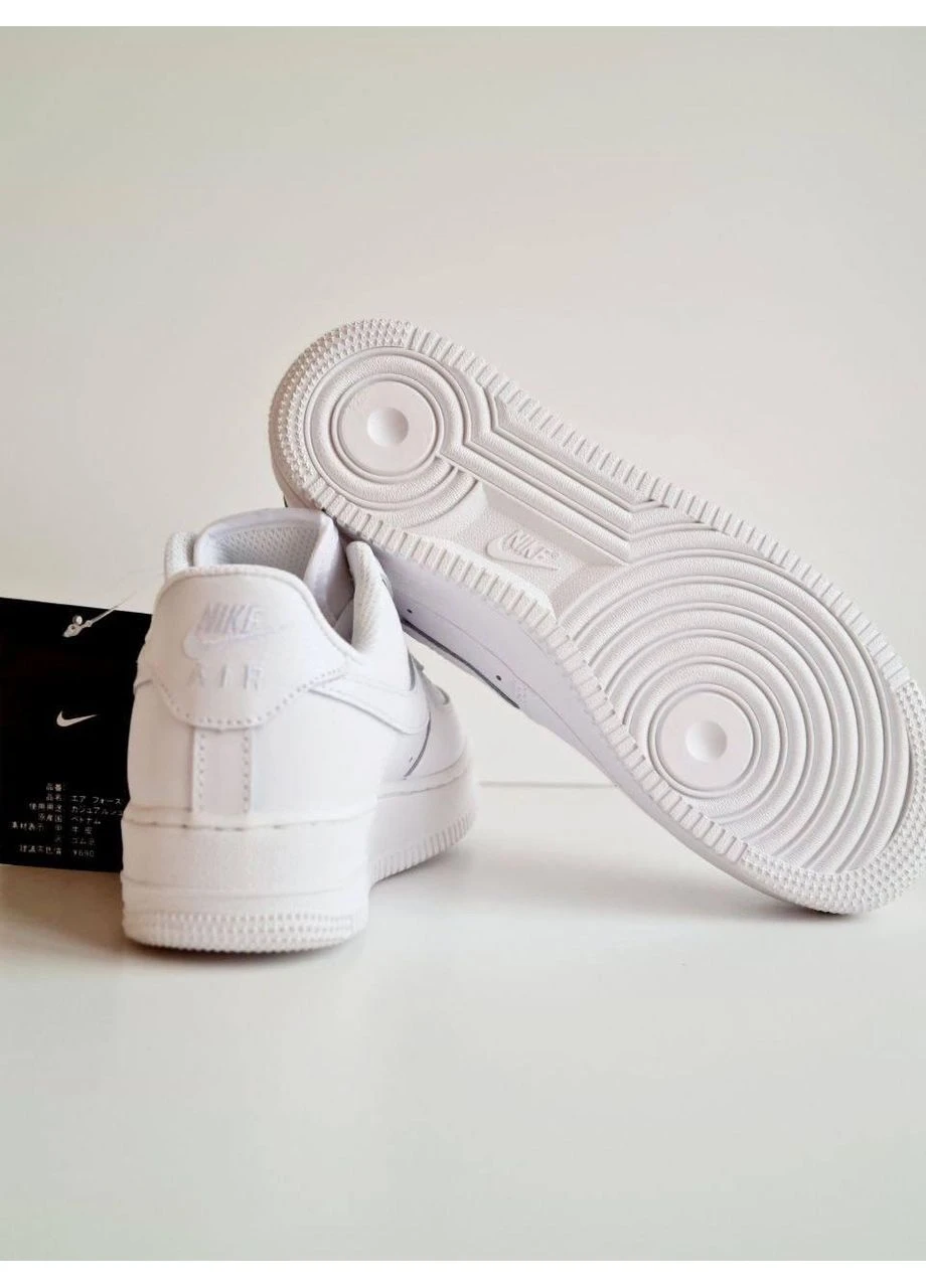 Білі кросівки чоловічі nike air force 1 mini swoosh white найк аір форс 1 білі демісезон No Brand