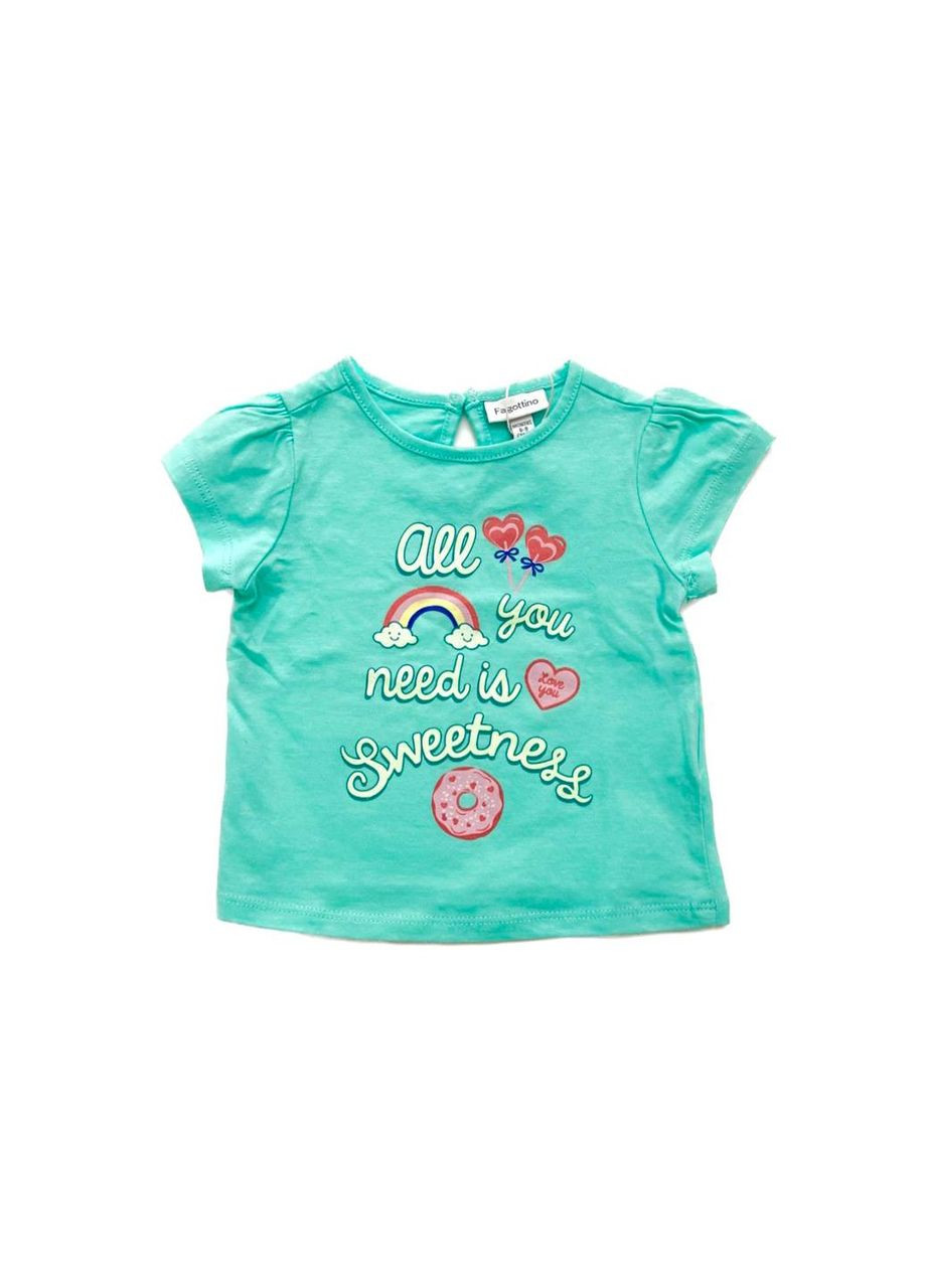 Комбинированная футболка для девочки OVS