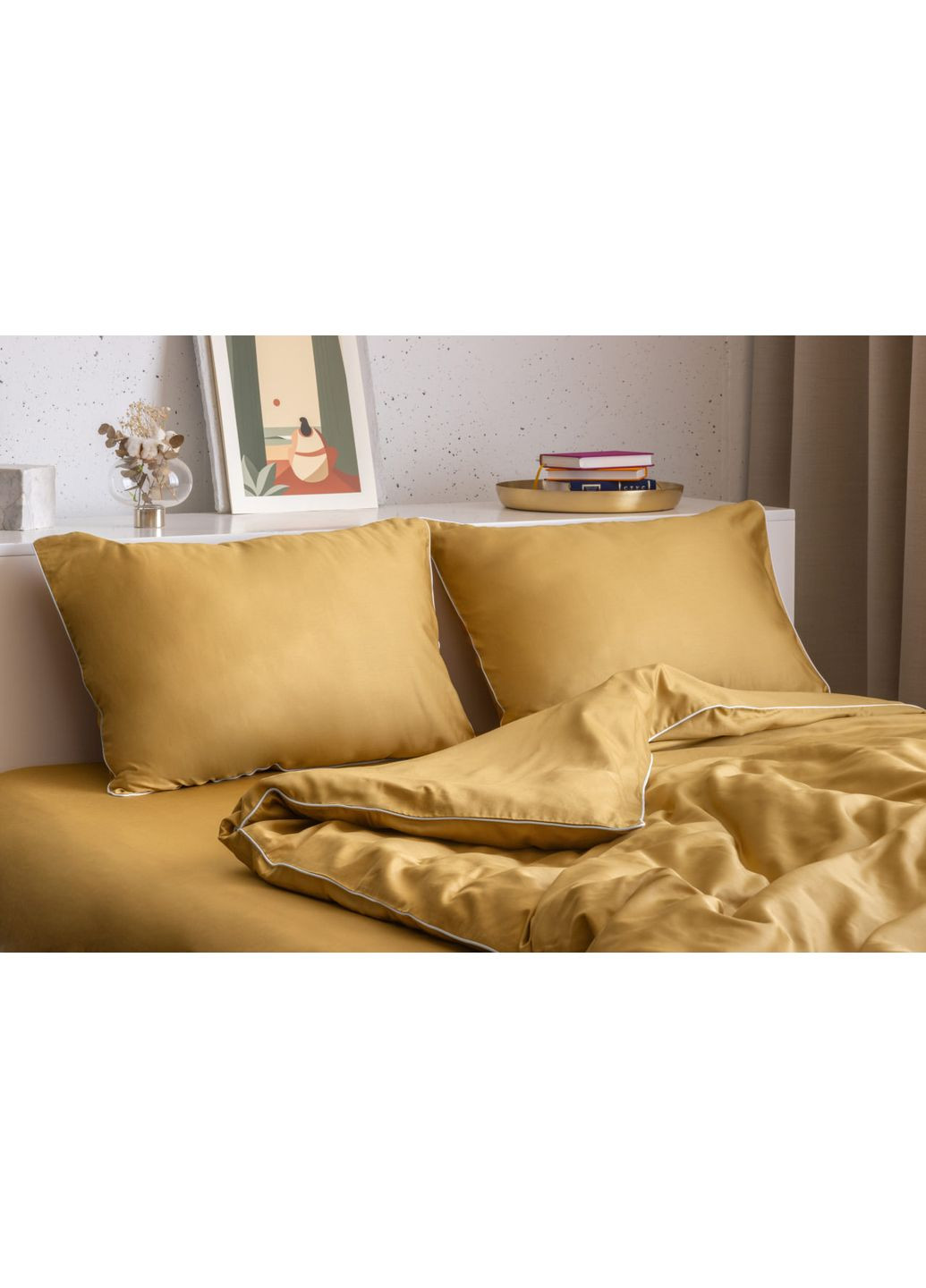 Комплект односпальної постiльної бiлизни на гумці з кантом HYGG (368830751)