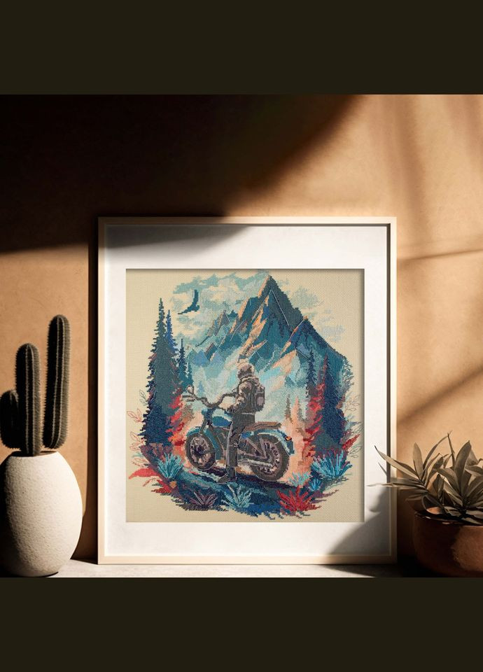 Набір для вишивання хрестиком "Подорож вдалину" AH-213 35х37 см Abris Art (324767032)