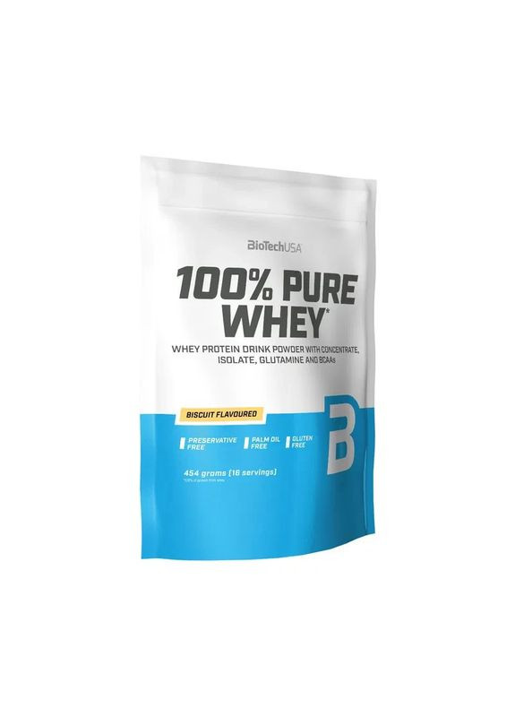 Сывороточный протеин 100% Pure Whey, шоколадное печенье, 454 г Biotech (369609138)
