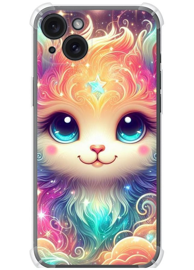 Силіконовий протиударний с посиленими кутами чохол 'Казкове кошеня' для Endorphone Apple iPhone 15 Plus (296582959)