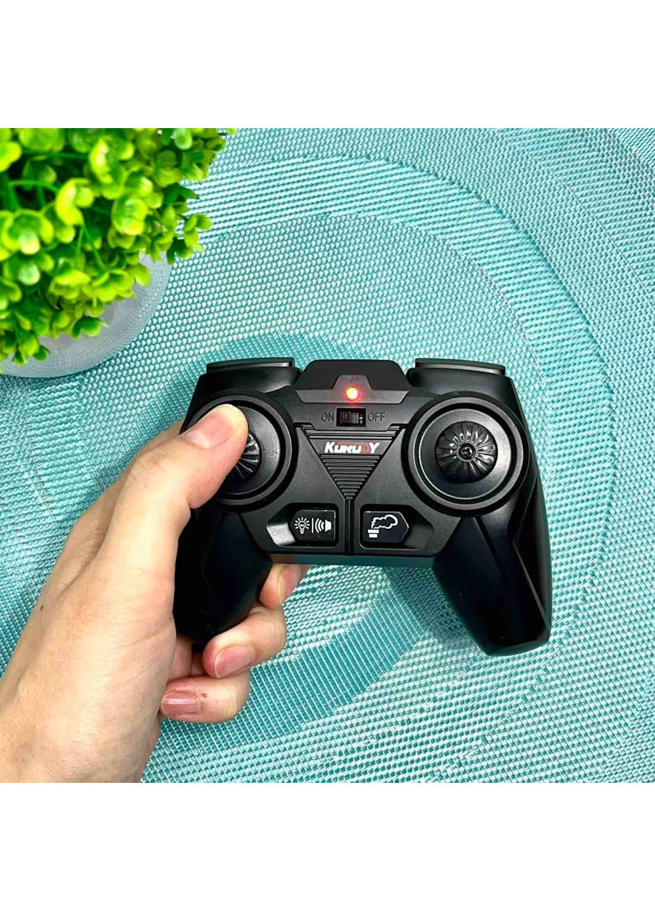 Комбайн на радиоуправлении подсветка звук аккумулятор 3.7V, пульт 2.4GHz резиновые колеса парогенератор 1:24 (6605) No Brand (365807446)