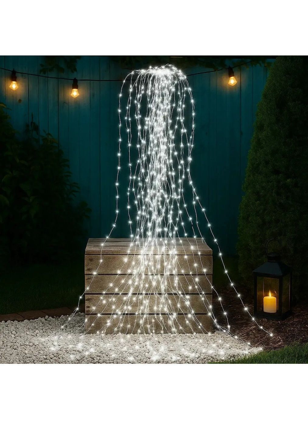 Гірлянда кінський хвіст світлодіодна святкова для будинку вулиці з роботою від мережі 2 м 200 лампочок (481916-Prob) Біла Unbranded (368455784)