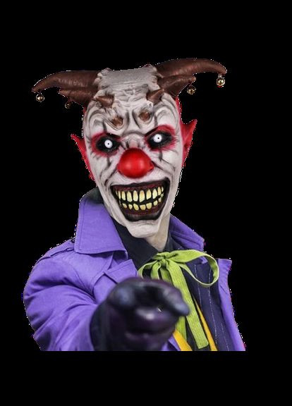 Маска из латекса ручной работы Клоун убийца (M10056) MOLEZU One Size No Brand (307837725)