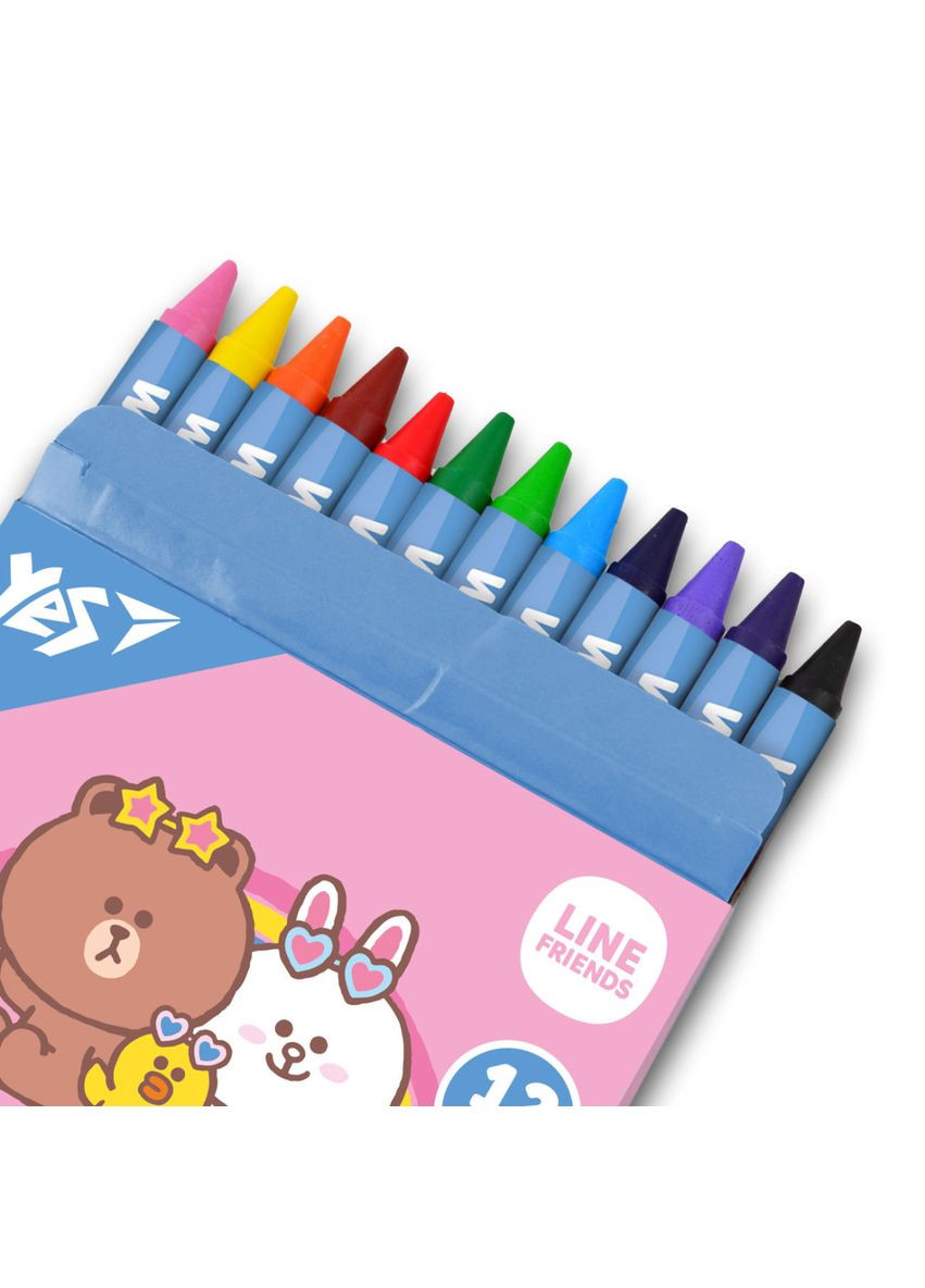 Набор цветных восковых карандашей Line Friends 590141 12 цветов Yes (364767628)