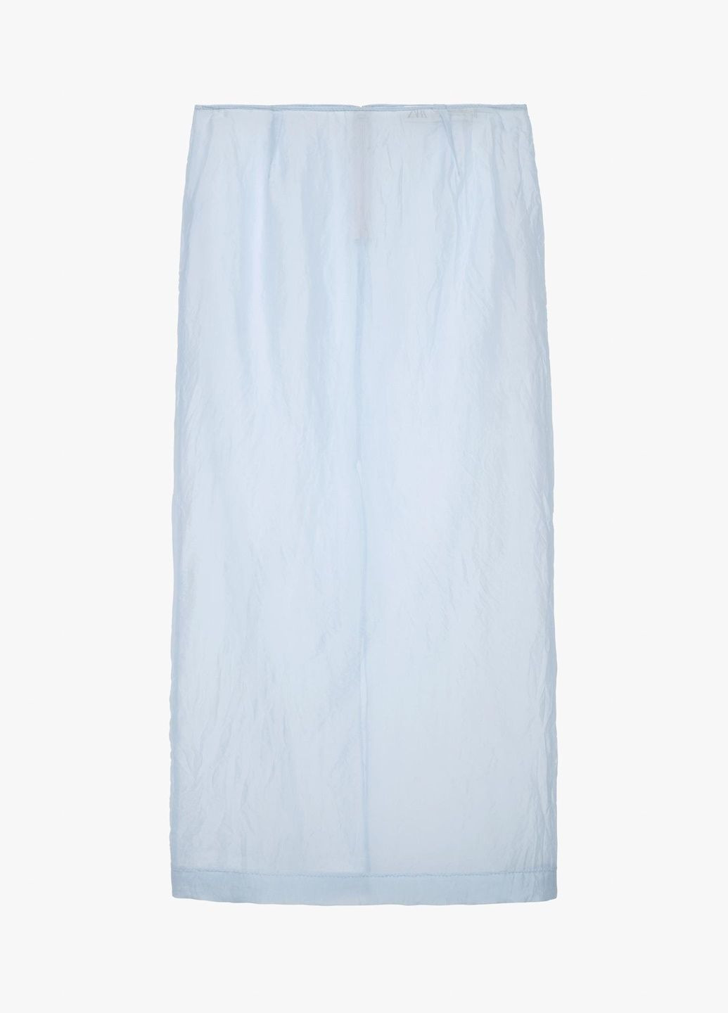 Светло-голубая повседневный однотонная юбка Zara