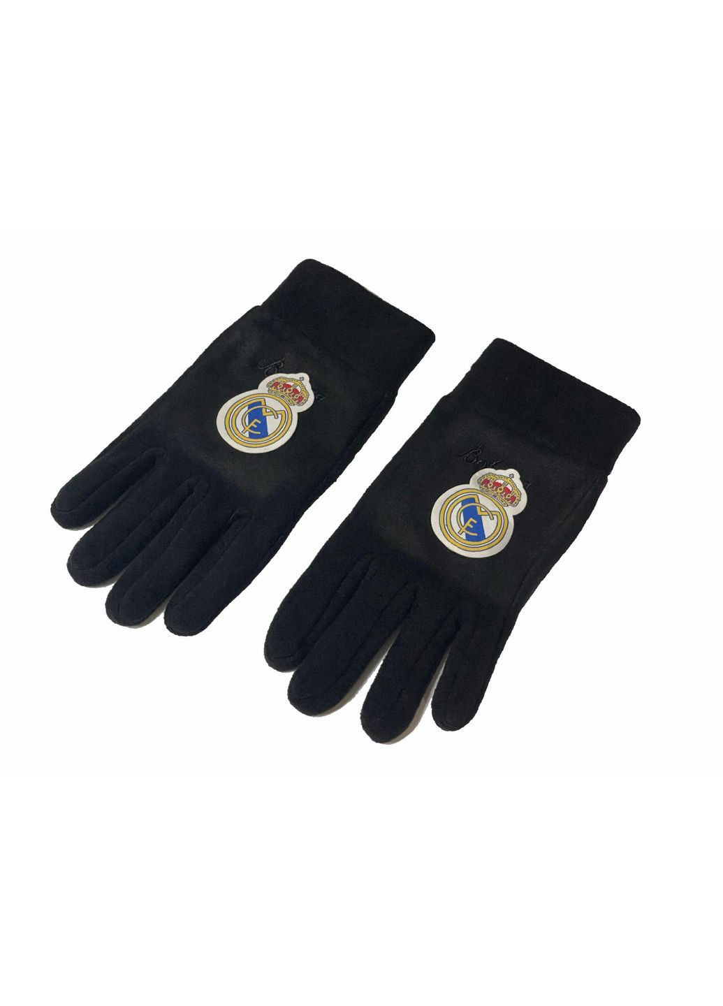 Чоловічі рукавички флісові Real Madrid, розмір L, чорні No Brand (363194927)