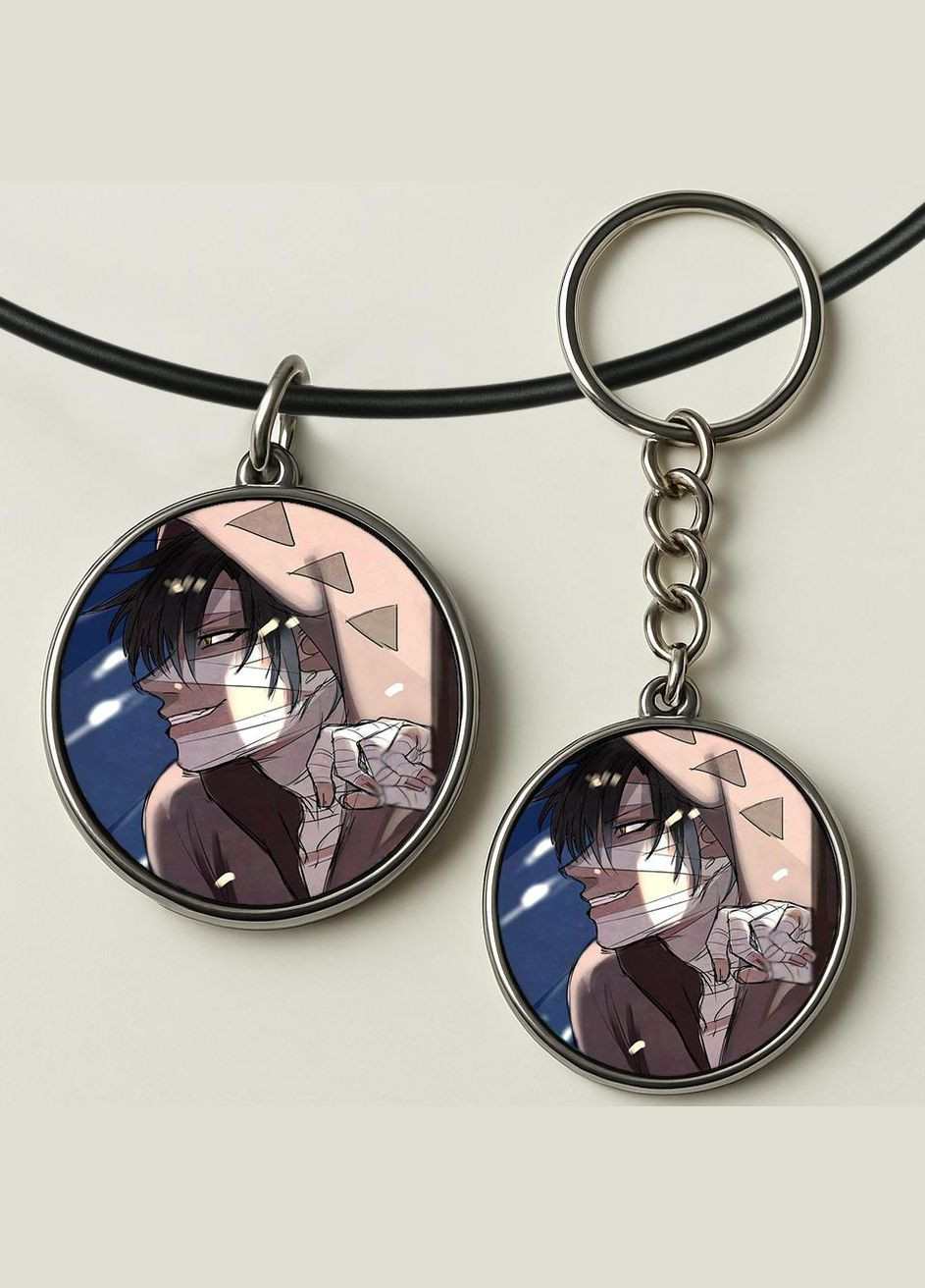 Набір підвіска (кулон) та брелок Аніме Янгол кровопролиття #01 (подарунковий набір) No Brand (332633423)