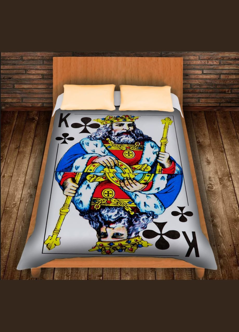 Плед с 3D принтом на тему: Игральные Карты Король Треф Перша Креативна мануфактура PERFECTUS Плед (301869412)