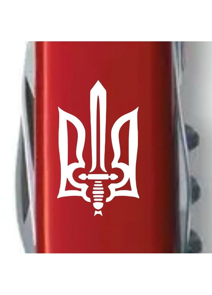SPARTAN UKRAINE 91мм/12функ/крас /штоп /Трезубец ОУН бел./нож швейцарский, туристический, складной, из нержавеющей стали Victorinox (395594361)