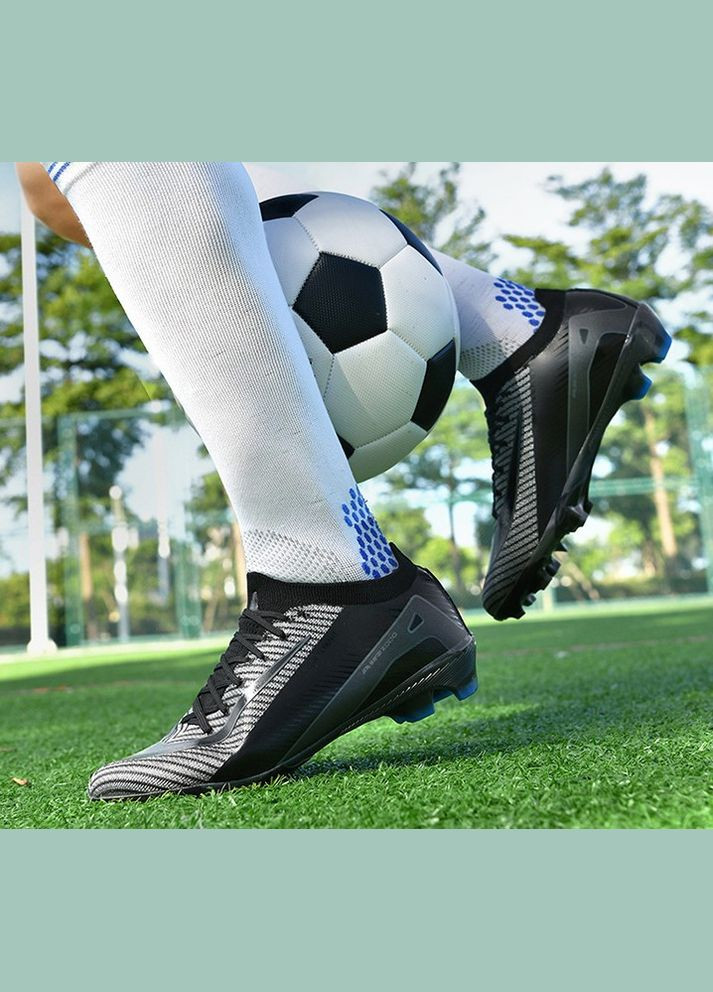 Черные футбольные бутсы No Brand без шнурков