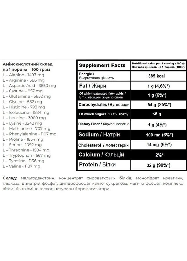 Гейнер Super Mass Gainer 1000 g 10 servings Coconut (000013558) Powerful Progress (377543590)