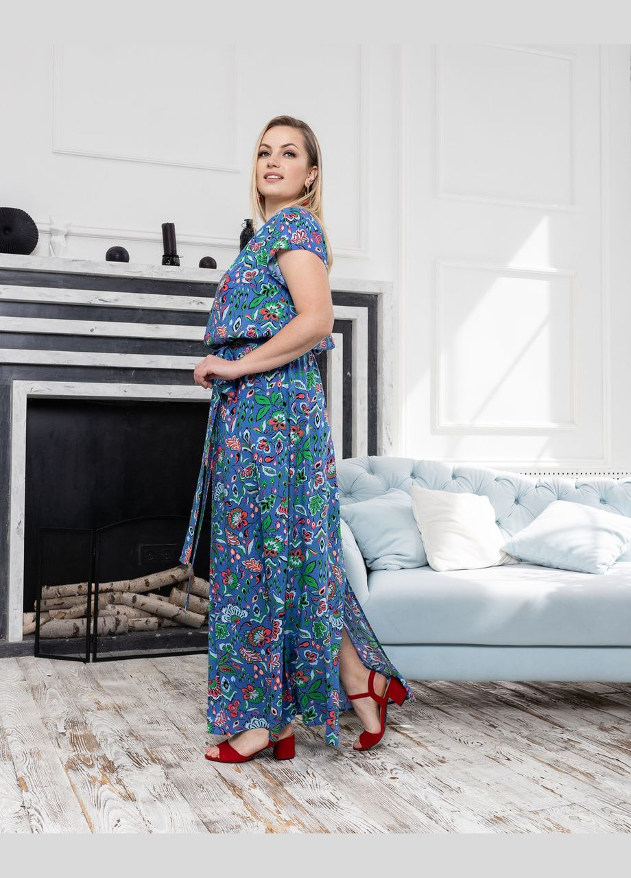 Блакитна повсякденний сукня єсенія блакитна 0412 Vlavi