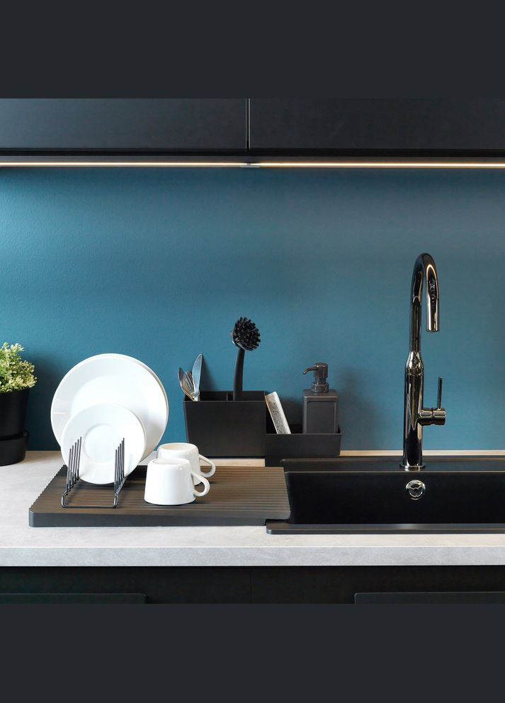 Підставка для кухонного приладдя сушарка чорний IKEA (272149834)