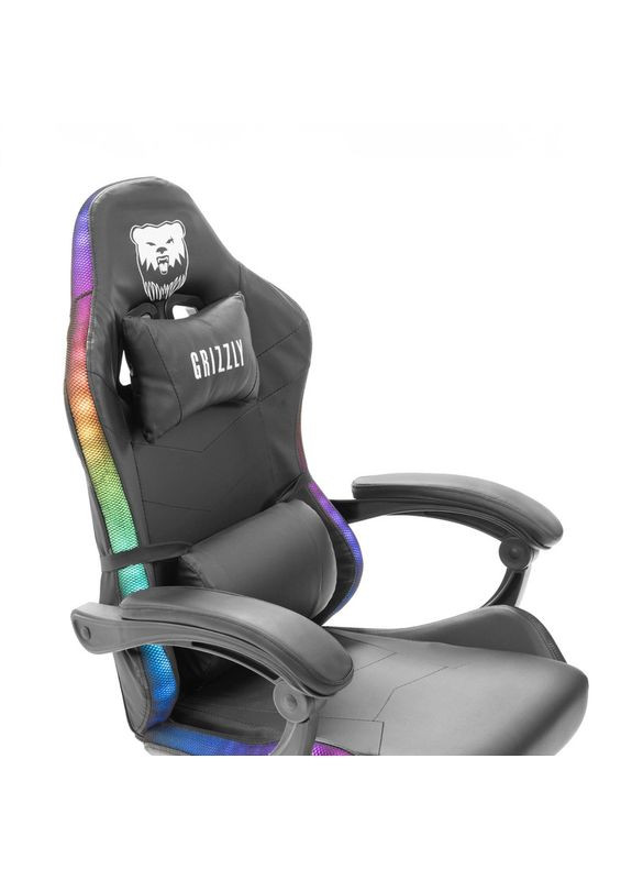 Геймерское кресло с RGB LED подсветкой (12 режимов), Grizzly (370617404)