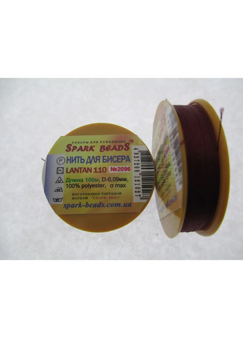 Нить для бисера, бисерная нить Tytan Лантан (Lantan) Бордово-коричневый 100 м Spark Beads бисероплетение No Brand (334343094)