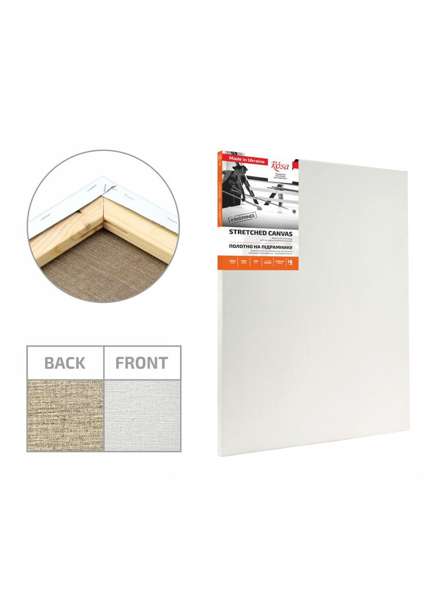 Підрамник120×120 см модуль №2 середнє зерно акрил льон ROSA Роса (362586138)