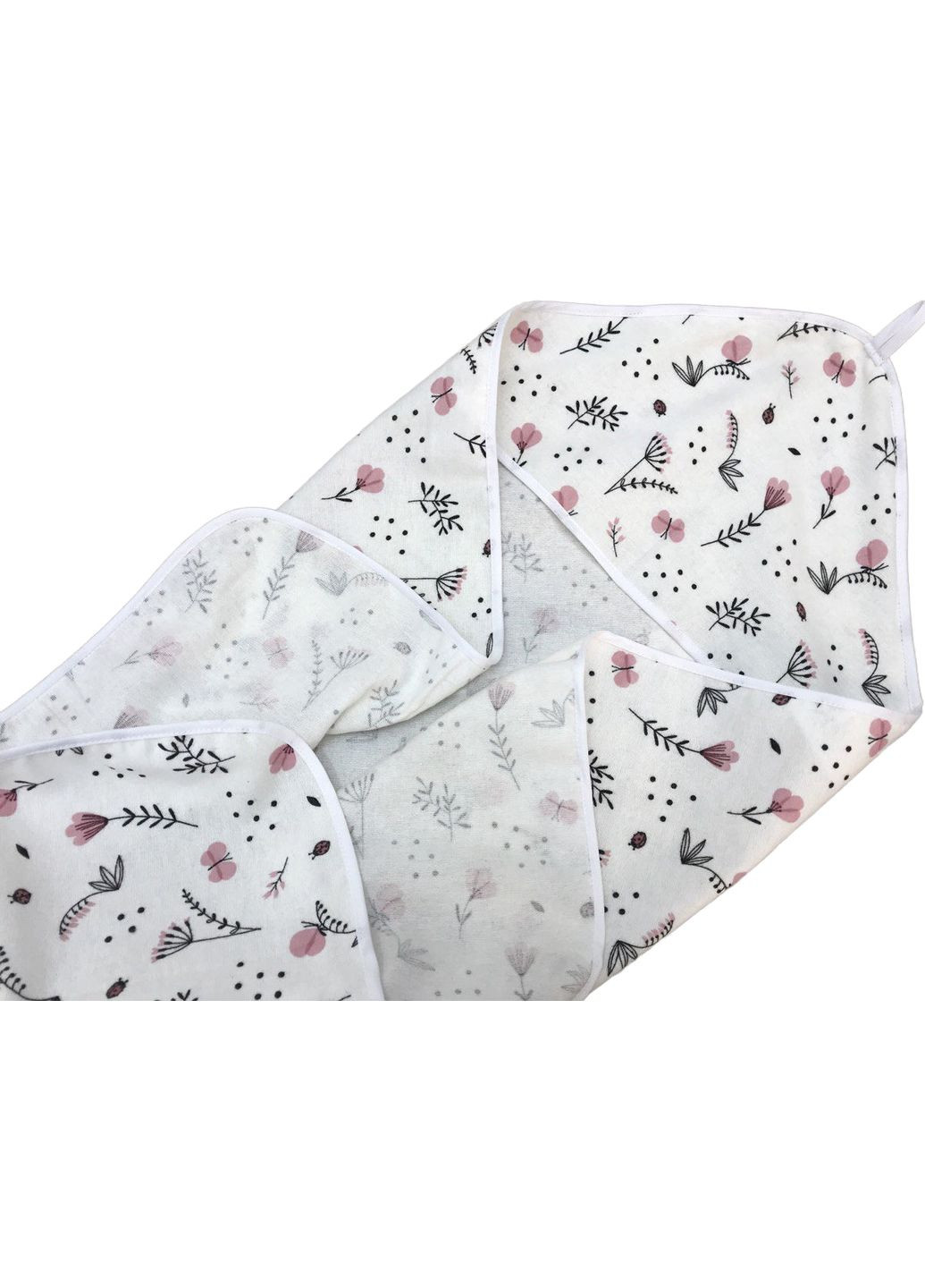 Байковий рушничок " "Квіткова ніжність" Moontime квітковий рожевий