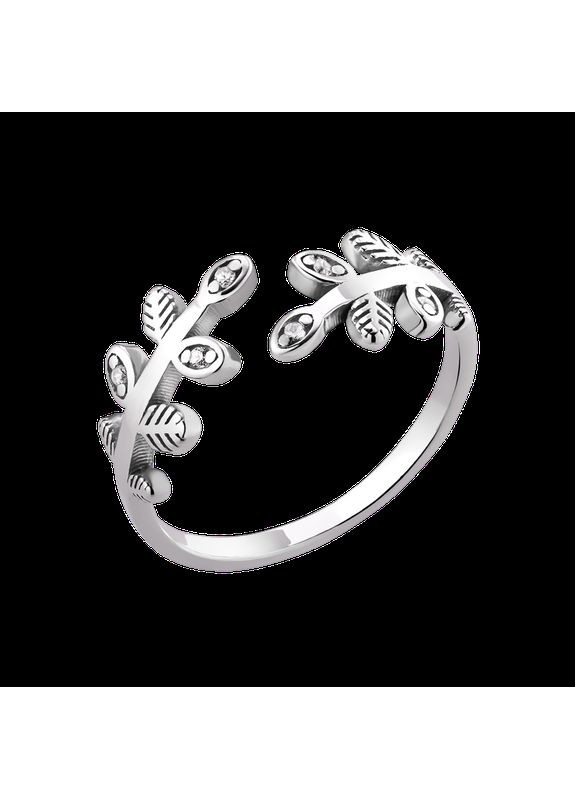 Серебряное кольцо с белыми фианитами. Каштан (342335566)