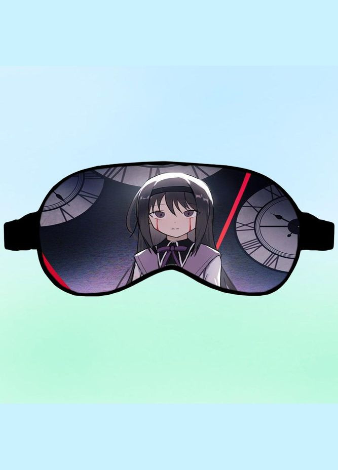 Маска для сна Аниме Волшебница Мадока Магика #0001 черная No Brand (315043475)