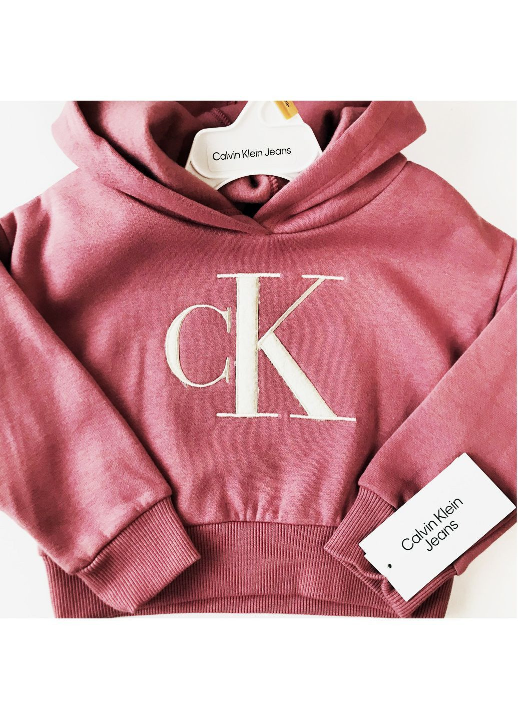 Розово-лиловый теплый комплект на флисе Calvin Klein