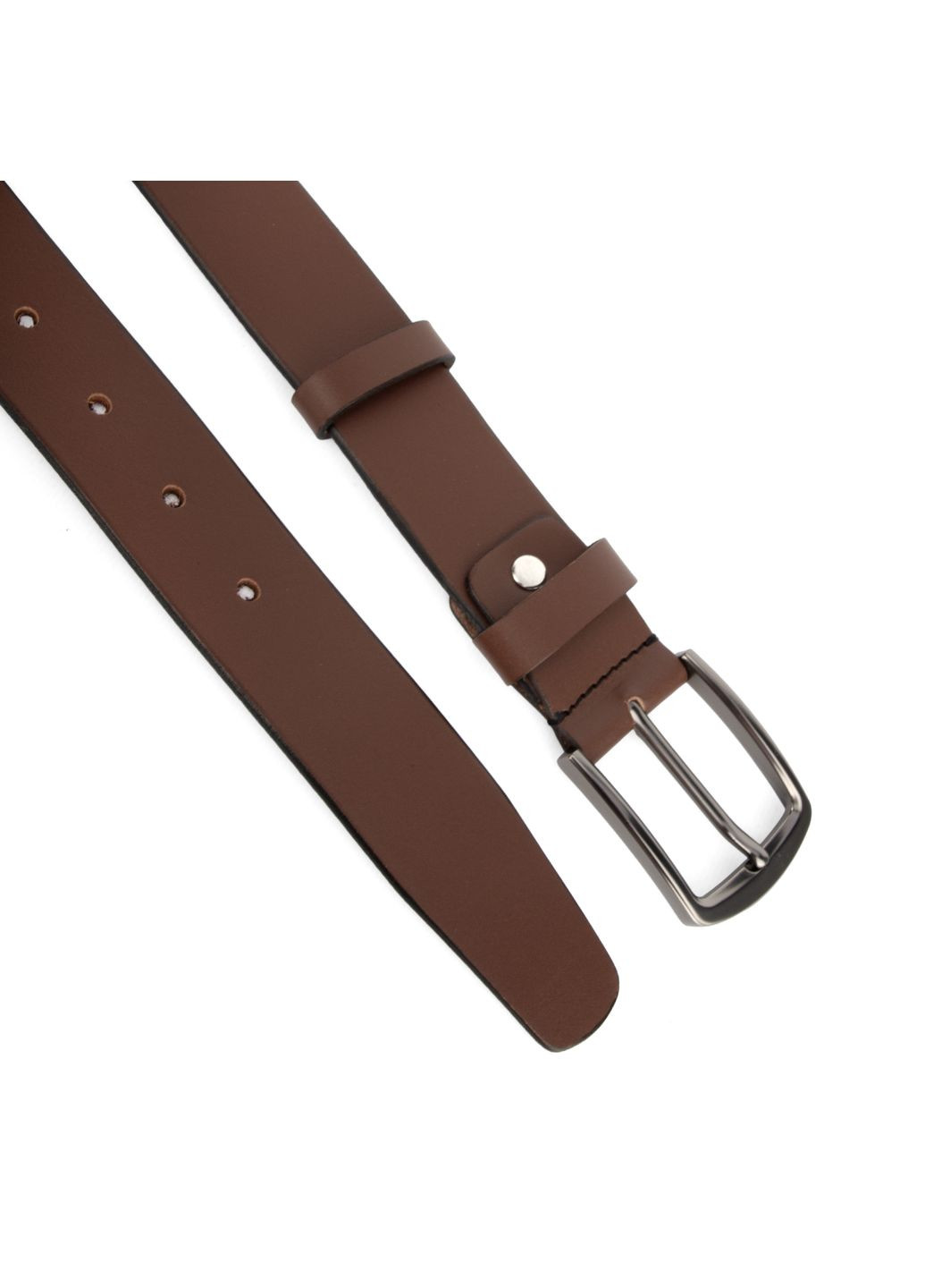 Ремінь чоловічий шкіряний НС-3428 світло-коричневий (130 см) HandyCover (366081439)