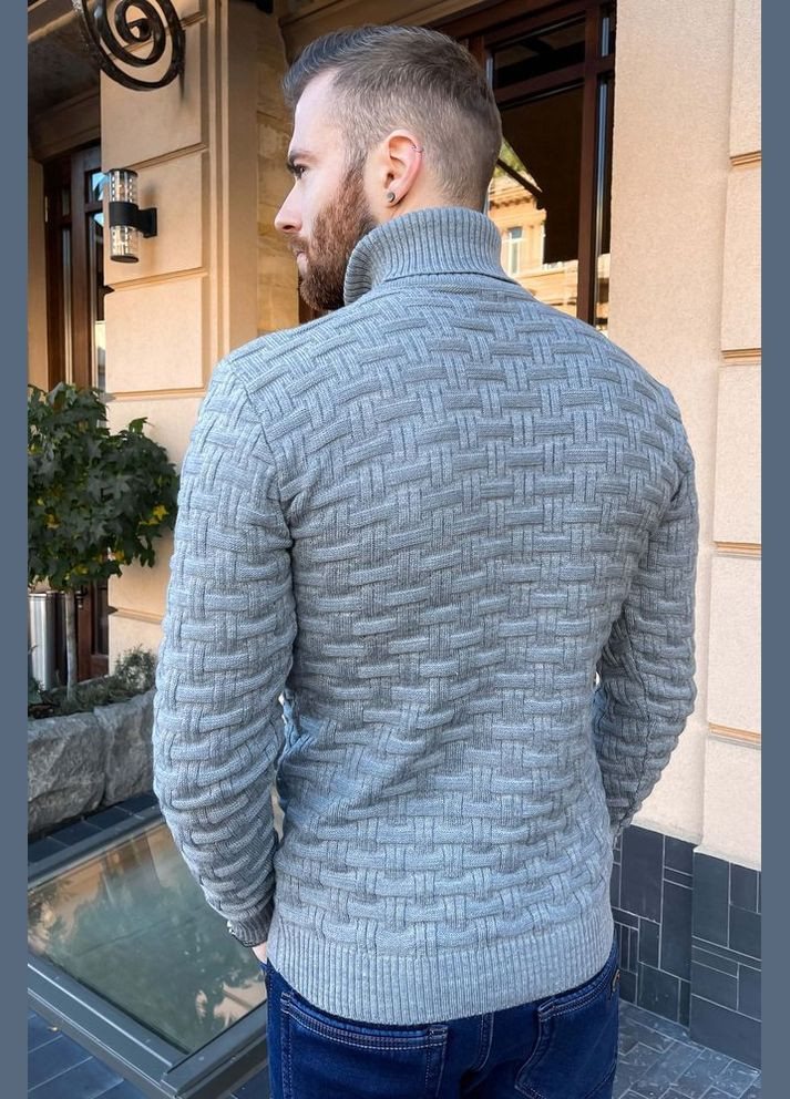 Сірий демісезонний светр чоловічий, колір бордовий, 161r602 Ager