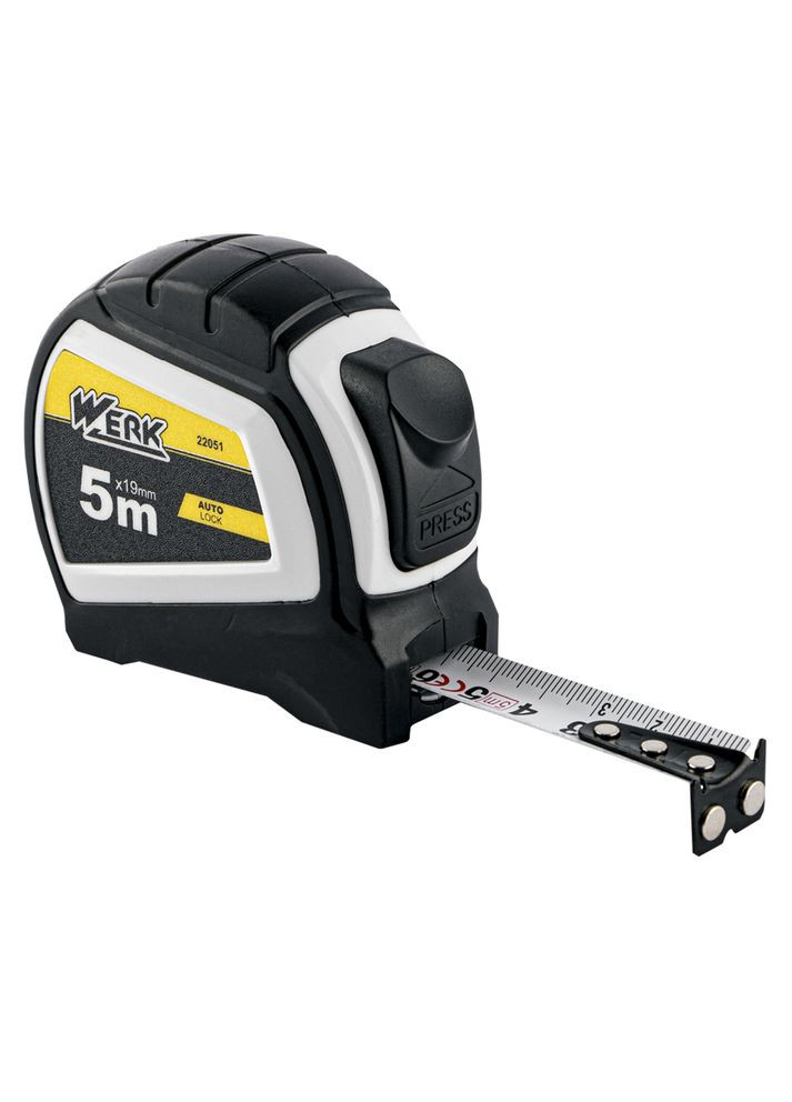22051 Рулетка вимірювальна 5 м х 19 мм Werk (315560011)