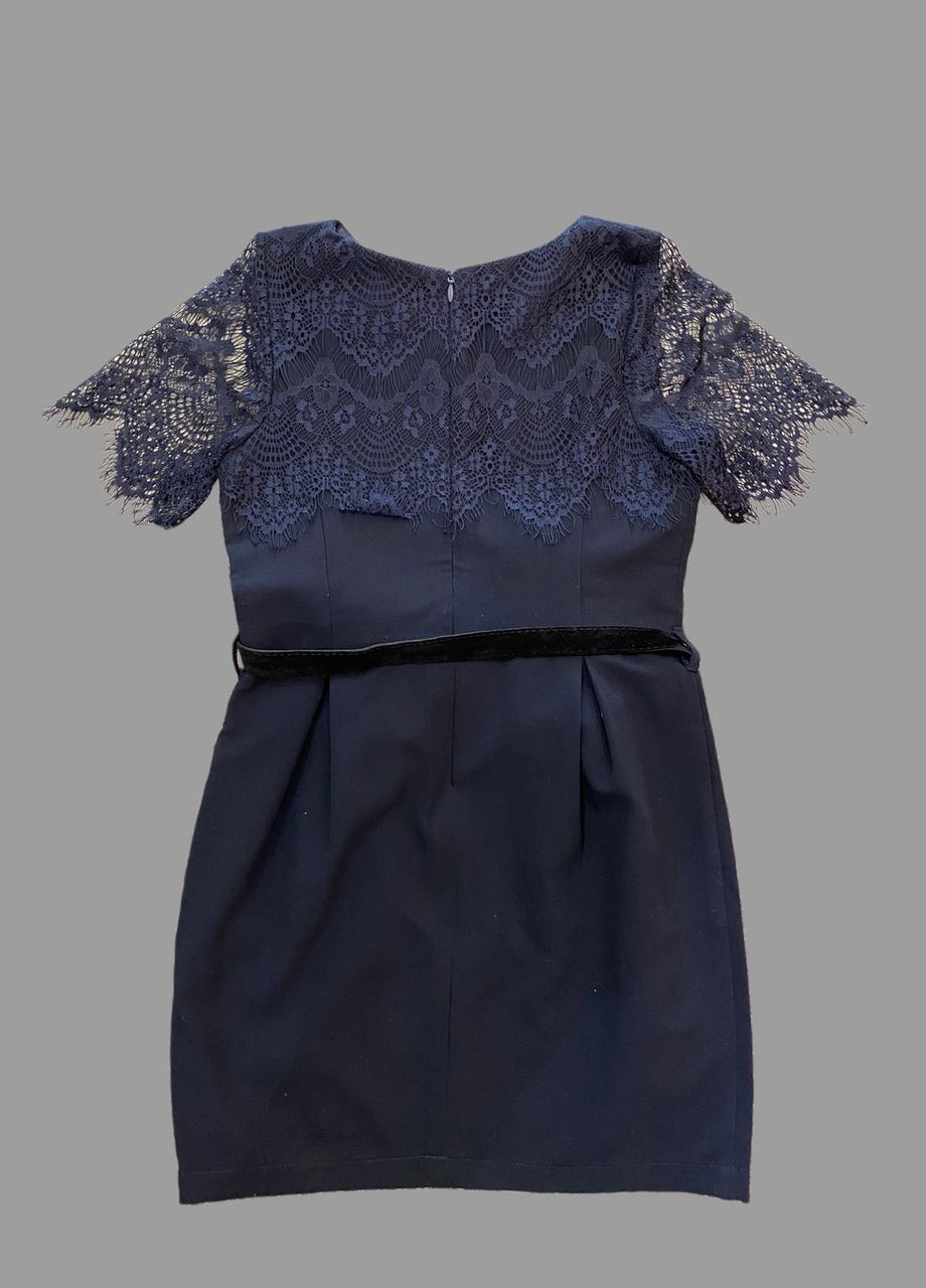 Шкільна сукня з коротким рукавом синя для дівчинки 134 Mone (336375168)