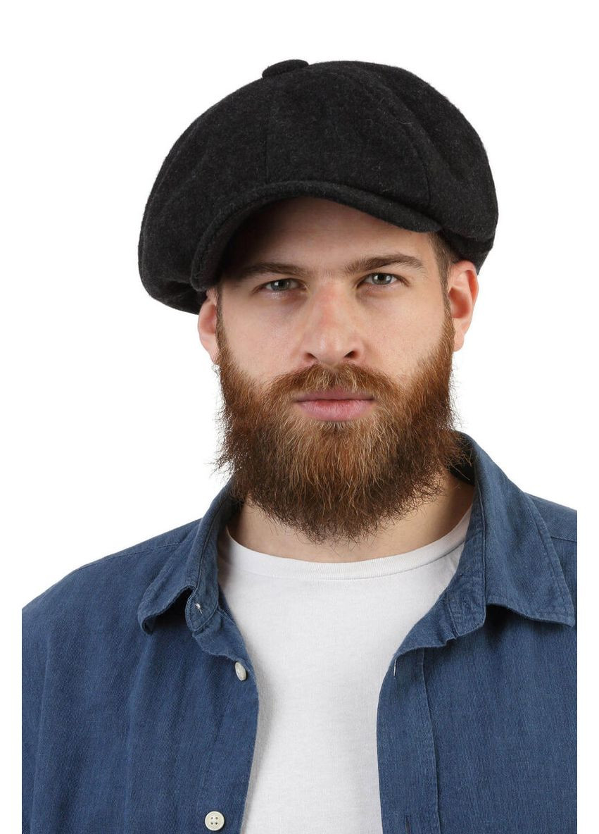 Кепка гаврош темно-сіра з вовни (SC381222) Westward (296718613)